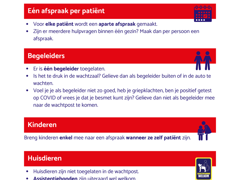 Richtlijnen voor patiënten en begeleiders